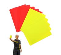 QEQSHQO 10 Cartellini Arbitro Calcio (5 Rossi e 5 Gialli), Set in Plastica PVC Impermeabile e Resistente, Accessori Professionali per Arbitraggio di Partite, Tornei e Allenamento Sportivo