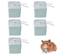 QEQSHQO Pietra Minerale di qualità, 5 pezzi, Giocattolo da Masticare, Smerigliatrice per Denti Minerali, Coniglio Criceto