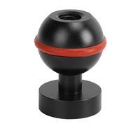 QERLONG TESTA A SFERA PER LUCE SUBACQUEA IN LEGA DI ALLUMINIO Anodizzata Piccola Leggera Resistente per FOTOCAMERA SUBACQUEA (Black)