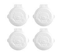 Qerutk 4 serrature di sicurezza per bambini, coperture per serratura a bottone per lavatrice, coperture di protezione per avviamento chiavi auto, serrature di sicurezza a prova di bambino, per