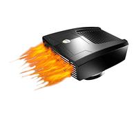 Qeunrtiy Riscaldatore per Auto, 12V 180W Riscaldatore Portatile Ventola per Parabrezza Disappannamento e Sbrinatore Ventola per Riscaldamento e Raffreddamento Base Rotante (Nero)