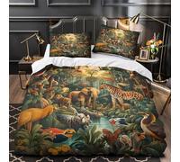 QEVAWPAE Fantino da corsa di cavalli Set Di Copripiumino Set di 3 Pezzi morbida stampa di 3D per cuscini con federe stile ritratto equestre copripiumino for coppie e adulti Super king（260x220cm）