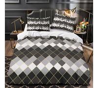 QEVAWPAE Natale_Santa_Ho_Ho_style Set Di Copripiumino 3 pezzi microfibra stampa 3D con federe per cuscini con cerniera incluso federe copripiumino for bambini e adolescenti King（220x240cm）