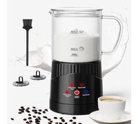 QEXREED Montalatte Elettrico Cappuccino 400ML, Cappuccinatore Elettrico 4 in 1, Automatico Schiuma Latte, Funzionamento Silenzioso, per Latte, Cappuccino, Caffè, Cioccolata Calda