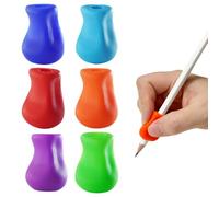 QEXUJOW Ausili per la scrittura,Confezione da 6 matite correttive per bambini - Impugnatura ergonomica in silicone per correggere la postura di scrittura - Facili da impugnare