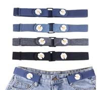 QEXUJOW Cinture da donna Cintura per bambini Cintura elastica invisibile Cintura regolabile Ragazzi Ragazze Jeans Pantaloni Abito (4 pezzi)
