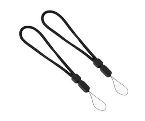 QEXUJOW Cordini e cinturini da polso per cellulari,Confezione da 2 fasce da braccio per cellulare, fasce da braccio corte per cellulare, collane per cellulare, cavi per cellulare (neri)