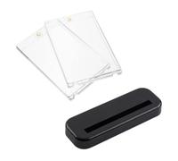 QEXUJOW Due custodie protettive da 35 PT, un espositore per carte, una scatola per riporre le carte magnetiche e una custodia trasparente per carte con protezione UV