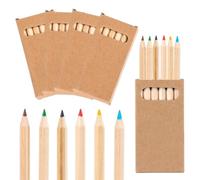 QEXUJOW Matite colorate per bambini,5 scatole contenenti 30 mini matite colorate per bambini in 6 colori, ideali per dipingere, disegnare, scrivere e fare schizzi.