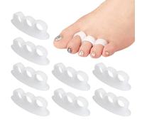 QEXUJOW Raddrizza dita dei piedi,Separatore per dita dei piedi in silicone in 4 pezzi, cuscinetto per mignolo, correttore per alluce valgo, protezione per il piede anti-attrito e anti-pressione