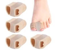 QEXUJOW Separadita dei piedi,Correttore per dita dei piedi taglia L, 4 pezzi, correzione dell'alluce valgo e cinturino di fissaggio, correttore per dita dei piedi unisex a doppio foro