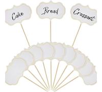QEXUJOW Stuzzicadenti da Cocktail Carta da dessert bianca, decorazione per sandwich, cupcake, cocktail, frutta, stoviglie, articoli per feste, decorazione per bar (50 pezzi)