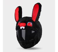 QEXWYSHAALC Copricasco da Moto Divertente e Pazzo Antipolvere Decorativo in Peluche con Cartoni Animati Copricasco Integrale Protettivo Divertente Attrezzatura da Guida e Accessori,E