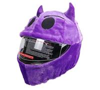 QEXWYSHAALC Copricasco da Moto Divertente e Pazzo Antipolvere Decorativo in Peluche con Cartoni Animati Copricasco Integrale Protettivo Divertente Attrezzatura da Guida e Accessori,J