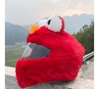 QEXWYSHAALC Copricasco da Moto Divertente e Pazzo Antipolvere Decorativo in Peluche con Cartoni Animati Copricasco Integrale Protettivo Divertente Attrezzatura da Guida e Accessori,T