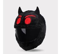 QEXWYSHAALC Copricasco da Moto Divertente e Pazzo Antipolvere Decorativo in Peluche con Cartoni Animati Copricasco Integrale Protettivo Divertente Attrezzatura da Guida e Accessori,C