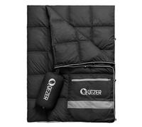 QEZER Coperta da campeggio ultraleggera per esterni e interni, campeggio, escursioni, viaggi in auto, viaggi in aereo, giardino, amaca, può essere utilizzata come cuscino (nero)