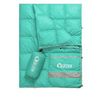 QEZER Coperta da campeggio ultraleggera per esterni e interni, campeggio, escursioni, viaggi in auto, viaggi in aereo, giardino, amaca, può essere utilizzata come cuscino (verde)