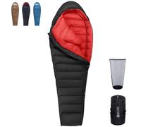 QEZER Winter Sleeping Bag for Adults, Lightweight Down Sleeping Bag -20 Degree for Cold Weather Camping and Mountaineering Outdoor with 650 FP Duck Down