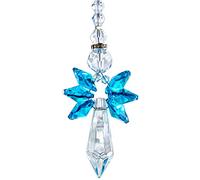 QF Colorful Crystal Guardian Angel Suncatcher retrovisore Fascino per Auto, Cristallo, Blue, 1.4 * 8.5