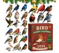Qfdiwr Calendario 'Avvento 2025,Ornamento per albero di Natale in acrilico 2D - Calendario 'Avvento di 24 giorni con ornamento | Per uomini donne ragazzi ragazze adolescenti famiglia