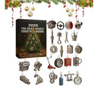 Qfdiwr Calendario sospeso Garage 2D Acrilico 24 Giorni Vacanze Calendario 'Avvento 2025 Per Gli Amanti Di Auto Festive Ornament Decoration For Workshop Electricans Men Adults Husband