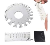 Qfdiwr Calibro in lamiera, strumento di calibro in metallo, 2 pezzi strumento calibro dimensioni filo con a doppia faccia, dispositivo di misurazione preciso delle regole per la fabbricazione