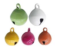 Qfdiwr Campanellino Decorativo Per Collare Cuccioli - 5 Campanelli Con Colori Assortiti Per Cuccioli,Charm In Metallo Per Razze Piccole Medie Grandi Ideale Per Passeggiate Viaggi E Attività All'Aperto