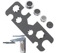 Qfdiwr Chiave Per Aeratore Rubinetto Lavello 9 In 1 - Chiave per Frangigetto Rubinetto Cucina Acciaio Inossidabile,Per Idraulici Custodi Responsabili Strutture Proprietari Lavabo Doccia Vaporizzatore
