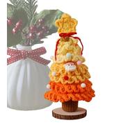 Qfdiwr Decorazione per albero di Natale,Albero Di Natale all'uncinetto a 7 livelli sfumati - Ornamenti in miniatura per festa di carnevale, ufficio, interni, casa, auto, portico | festa della mamma