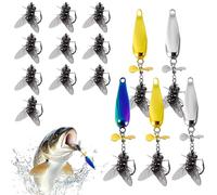 Qfdiwr Esca Spinner da | Attrezzature per la in Mare,Esca Riflettente Attrezzatura Strascico Jig Recupero Lago Stagno Acqua Profonda