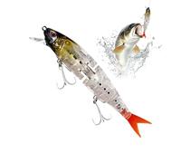 Qfdiwr Esche Artificiali per le Acque Dolci - Ami Con Design Multi-Sezione - Esche per la al Persico con Lustrini - Per Traina Trota Pesce Gatto Donne Uomini Principianti Appassionati