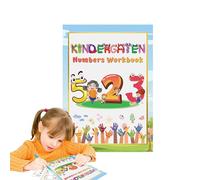 Qfdiwr Libri di apprendimento materno, quaderno di numeri grande sezione - Esercizi interattivi di lettura, scrittura e calcolo con supporto educativo per 3-8 anni -