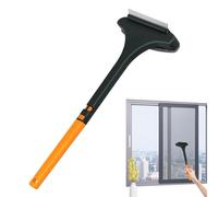 Qfdiwr Pulitore per zanzariere - Strumento di pulizia multiuso asciutto e umido - Spazzola per zanzariere, per porte finestre esterne patio portico casa parabrezza interno esterno guarnizioni