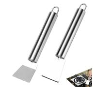 Qfdiwr Spatola Per La Pulizia Culinaria Multiuso Spatola Per La Pulizia Domestica In Acciaio Inossidabile, Raschietto Resistente AntiRuggine Utensili Da Cucina Per Grill Barbecue Frigorifero Campeggio