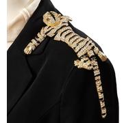 Qfdiwr Spilla Donna | Gioielli Vintage Eleganti Per Decorare Le Spalle - Fermaglio Tigre in Argento Dorato e Argento | per Feste Matrimonio Compleanno Donna Uomo Abito Blazer Cosplay