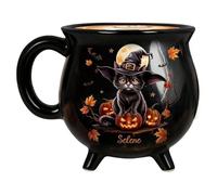 Qfdiwr Tazza Di Ceramica Di Calderone Di Strega, Tazza Di Caffè Di Halloween Atmosfera Fantasma 350ml, 13,5x8,6x9,5cm Adatta Per La Serata Tra Amici, Cucina Del Caffè