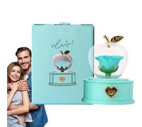 Qfdiwr Vero conservato, fiori conservati - fiori , eterni con cassetto portaoggetti per amanti, compleanno di famiglia, San