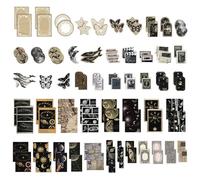 QFEHTHSK 100 Adesivi retrò, Adesivi con Elementi Planetari, Materiali Fai da Te, Adesivi Decorativi, Possono Essere Utilizzati per Decorare Album Fotografici, Diari, Quaderni E Album di Ritagli