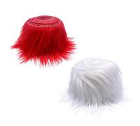 QFEHTHSK 2 Pezzi di Pelliccia Sintetica, Strisce Decorative di Peluche, Soffice Pelliccia Artigianale, Tessuto in Pelliccia per Decorazioni Domestiche, Alberi di Natale E Altro Ancora