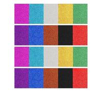 QFEHTHSK 20 Fogli di Carta Glitter A4, Cartoncino Colorato, Carta Glitter Autoadesiva, Carta Glitter con Supporto Autoadesivo, Carta Glitter Tagliabile, Carta Glitter Fai da Te