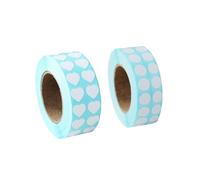 QFEHTHSK 3000 Adesivi Rotondi, 3000 Adesivi A Forma di Cuore, Carta per Appunti Vuota Scritta A Mano, Etichette Adesive Autoadesive, Accessori per Pittura con Diamanti