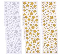 QFEHTHSK 9 Fogli Adesivi con Stelle Glitterate, Adesivi con Stelle Vuote, Adesivi con Etichette A Stella, Adesivi Decorativi Fai da Te, Adesivi con Stelle Giocattolo per Bambini