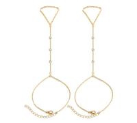 QFEHTHSK Bracciale Ad Anello in 2 Pezzi, Gioielli Eleganti Con Strass, Creativi, da Donna, Accessori di Abbigliamento