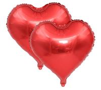 QFEHTHSK Confezione da 2 Palloncini A Forma di Cuore, Palloncini Nuziali, Palloncini in Foglio di Alluminio, Decorazioni Romantiche, Palloncini Decorativi per Feste, Forniture per Feste