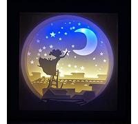 QFFL Lampada da Intaglio di Carta 3D Lampada da Notte a LED, Scatola Luminosa Papercut con Cavo USB, Lampade da Tavolo Creative 3D Shadow, per la Camera dei Bambini e la Camera degli Adulti
