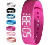 QFFYFZAL Bracciale con sveglia 2025 Nuovo cinturino da polso per chi dorme profondamente, vibrazione silenziosa, sveglia senza snooze, smartwatch con ricarica USB per uomo e donna