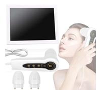 QFGain Analizzatore di Capelli per La Diagnosi della Pelle, Rilevatore del Cuoio Capelluto con Schermo da 15 Pollici E Doppia Lente 200X/50X, Macchina per La Rilevazione della Salute della Pelle