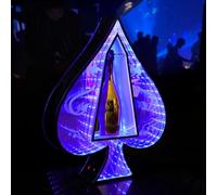 QFGain Espositore per Bottiglie di Vino e Liquore, Illuminato a LED, Espositore per Bottiglie di Champagne Ace of Spades, A-Multi
