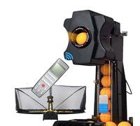 QFGain Lanciapalle Automatico da Ping Pong, 4-40 M/S, Robot da Ping Pong Automatico con Diverse modalità di Rotazione, Rete di Recupero per Allenamento, Lanciatore di Palline Intelligente,200balls